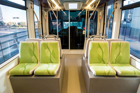 New modern tram in Dubai, United Arab Emiratesのeditorial素材
