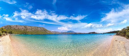 Vouliagmeni lake near Loutraki in a summer day, Greeceの写真素材