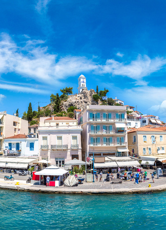 Poros island in a summer day in Greeceのeditorial素材