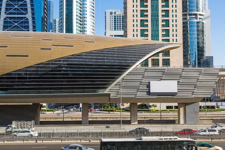 Dubai metro in a summer day, UAEのeditorial素材