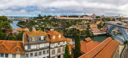 Panorama of Porto in Portugal in a beautiful summer dayの写真素材