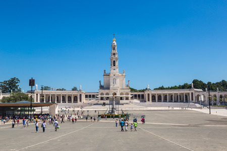 FATIMA, PORTUGAL - JUNE 27, 2016: The Sanctuary of Fatima in a beautiful summer day, Portugal on June 27, 2016のeditorial素材
