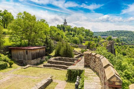 Tsarevets Fortress in Veliko Tarnovo in a beautiful summer day, Bulgariaの写真素材