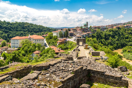 Tsarevets Fortress in Veliko Tarnovo in a beautiful summer day, Bulgaria