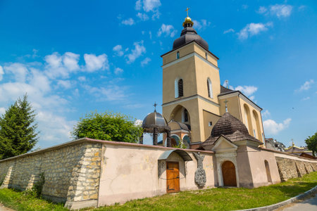 Church in Ukraine, Ivano-Frankivsk Region in a beautiful summer day, Ukraine