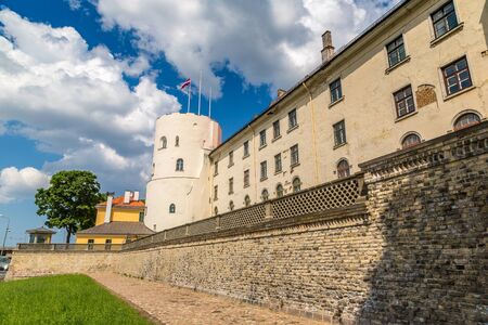 Riga Castle - residence of the President of Latvia in a beautiful summer dayのeditorial素材