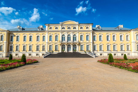 Rundale Palace in a beautiful summer day, Latviaのeditorial素材