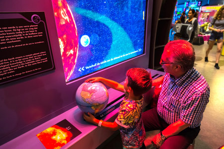 AMSTERDAM, THE NETHERLANDS - JUNE 16, 2016: Science Center NEMO - science educational museum in...