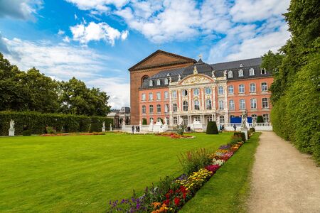 Electorate palace (Kurfurstliches palais) in Trier in a beautiful summer day, Germanyのeditorial素材