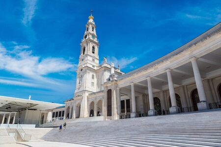 The Sanctuary of Fatima in a beautiful summer day, Portugalのeditorial素材