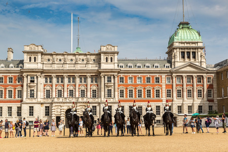 LONDON, UNITED KINGDOM - JUNE 14, 2016: Royal Guards parade at the Admiralty House in London, England, United Kingdom on June 14, 2016のeditorial素材