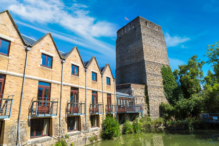 Castle in Oxford in a beautiful summer day, Oxfordshire, England, United Kingdomのeditorial素材