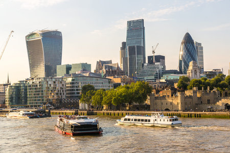 Cityscape of London in a beautiful summer day, England, United Kingdom
