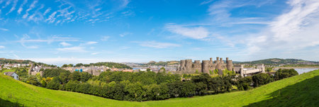 Conwy Castle in Wales in a beautiful summer day, England, United Kingdom