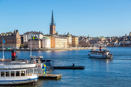 Gamla Stan, the old part of Stockholm in a sunny day, Swedenのeditorial素材