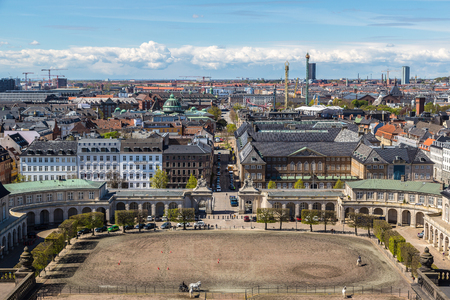 Aerial view of Copenhagen, Denmark in a sunny dayのeditorial素材