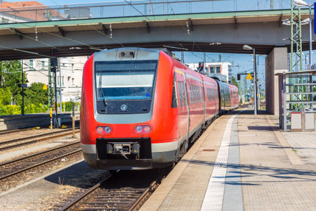 Munich Hauptbahnhof (Central Station) in Munich, Germany in a beautiful summer day