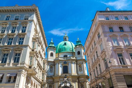 St. Peter Church in Vienna, Austria in a beautiful summer dayのeditorial素材