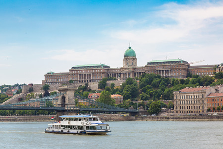Royal Palace in Budapest in Hungary in a beautiful summer dayの写真素材