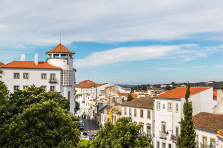 Cityscape of Evora, Portugal in a beautiful summer dayの写真素材