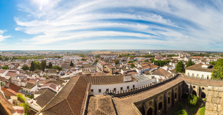 Cityscape of Evora, Portugal in a beautiful summer day