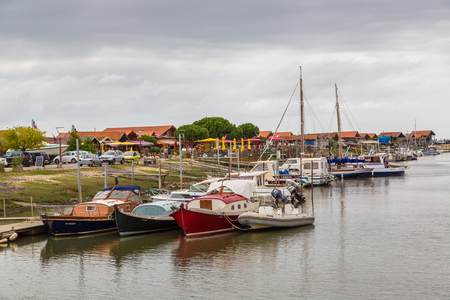 ARCACHON, FRANCE - JULY 25, 2017: Oyster village in Arcachon Bay, France in a beautiful summer dayのeditorial素材