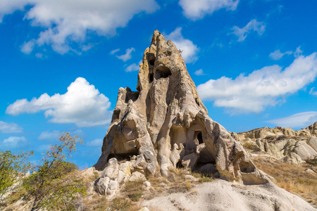 Goreme - open air museum, Cappadocia, Turkey in a beautiful summer dayのeditorial素材