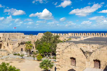 Kyrenia Castle in Kyrenia (Girne), North Cyprus in a beautiful summer dayのeditorial素材