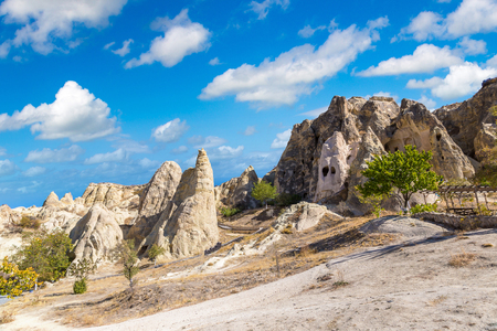 Goreme - open air museum, Cappadocia, Turkey in a beautiful summer dayのeditorial素材