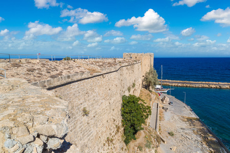 Kyrenia Castle in Kyrenia (Girne), North Cyprus in a beautiful summer dayのeditorial素材