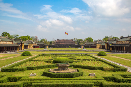 Citadel, Imperial Royal Palace, Forbidden city in Hue, Vietnam in a summer dayのeditorial素材