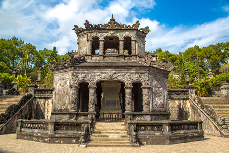 Tomb of Khai Dinh in Hue, Vietnam in a summer dayのeditorial素材