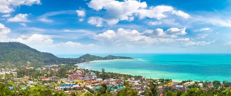 Panorama of Koh Samui island, Thailand in a summer dayの写真素材