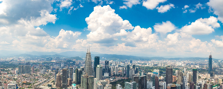 Panorama of Kuala Lumpur, Malaysia at summer dayのeditorial素材
