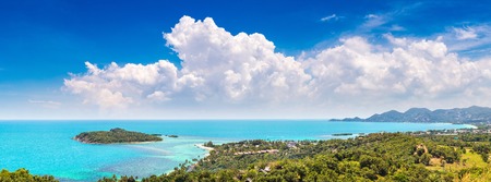Panorama of Koh Samui island, Thailand in a summer dayの写真素材
