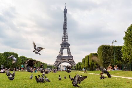 PARIS, FRANCE - JULY 14 2014: Eiffel Tower most visited monument in France and the most famous symbol of Paris, July 14, 2014のeditorial素材