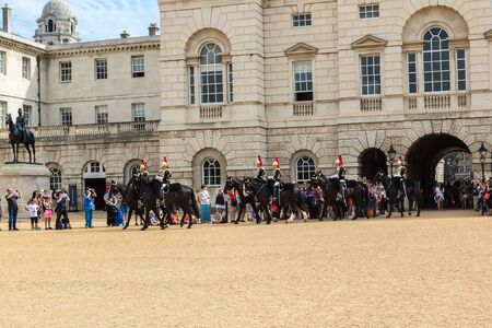 LONDON, UNITED KINGDOM - JUNE 14, 2016: Royal Guards parade at the Admiralty House in London, England, United Kingdom on June 14, 2016のeditorial素材
