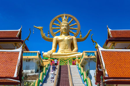 Big Buddha on Koh Samui, Thailand in a summer dayの写真素材