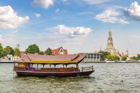 Wat Arun Temple in Bangkok, Thailand in a summer dayの写真素材