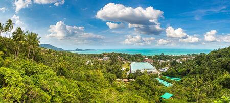Panorama of Koh Samui island, Thailand in a summer dayの写真素材