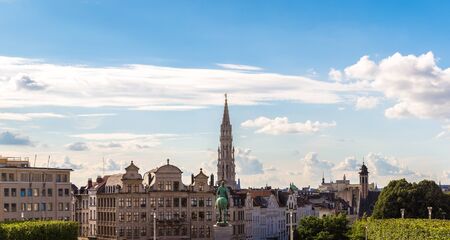 Cityscape of Brussels in a beautiful summer day, Belgiumの写真素材