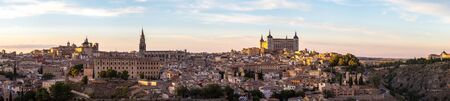 Panoramic cityscape of Toledo, Spain in a beautiful summer dayの写真素材