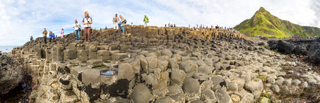 NORTHERN IRELAND, UNITED KINGDOM - JUNE 14, 2016: Giant's Causeway in a beautiful summer day, Northern Ireland on June 14, 2016のeditorial素材