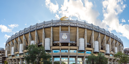 MADRID, SPAIN - JULY 25, 2017: Santiago Bernabeu Stadium of Real Madrid in Madrid, Spain in a beautiful summer dayのeditorial素材