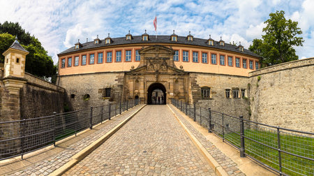 Fortress Petersberg in Erfurt in a beautiful summer day, Germany
