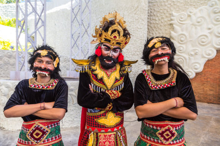 BALI, INDONESIA - FEBRUARY 28, 2020: Traditional balinese dance performed in GWK Garuda Wisnu...