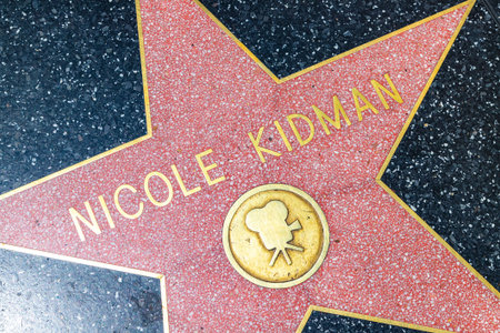 LOS ANGELES, HOLLYWOOD, USA - MARCH 29, 2020: Nikole Kidman star on Hollywood Walk of Fame in Los...