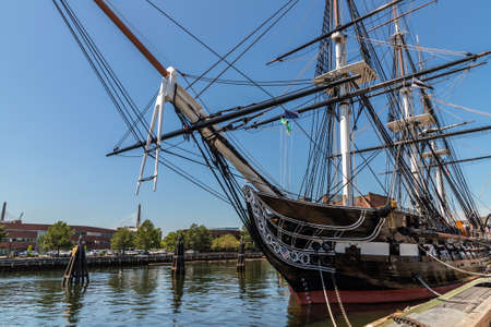 BOSTON, USA - MARCH 29, 2020: USS Constitution Battleship in Boston, Massachusetts, USAのeditorial素材