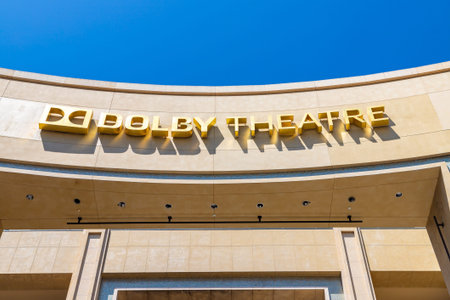 LOS ANGELES, HOLLYWOOD, USA - MARCH 29, 2020: Dolby Theatre on Hollywood Boulevard, Los Angeles, California, USAのeditorial素材