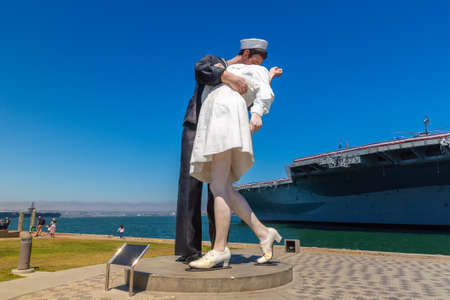 SAN DIEGO, USA - MARCH 29, 2020: Unconditional Surrender Statue in San Diego, California, USAのeditorial素材